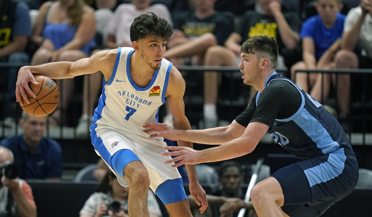 Chet Holmgren continues NBA summer league play in Thunders Las Vegas opener Chet Holmgren continues NBA summer league play in Thunders Las Vegas opener