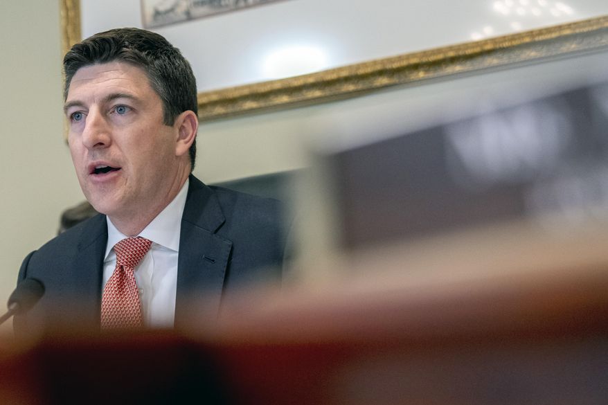 Chairman Rep. Bryan Steil, R-Wis., speaks during a House Committee on House Administration hearing on Capitol Hill in Washington, May 11, 2023. House Republicans on Monday, July 10, are scheduled to release a proposal that would tighten voting laws and take a defiant stand against concerns that laws passed in recent years by GOP-controlled state legislatures disadvantage some voters. (AP Photo/Andrew Harnik, File)