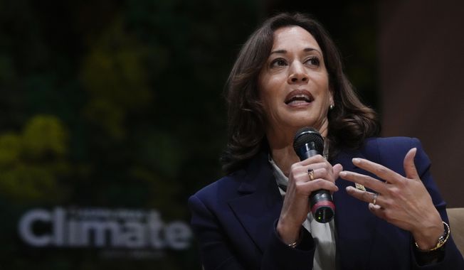 Vice President Kamala Harris speaks at the Aspen Ideas: Climate conference, Wednesday, March 8, 2023, in Miami Beach, Fla. (AP Photo/Rebecca Blackwell) ** FILE **