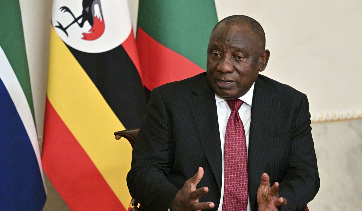NextImg:South Africa Pres. Cyril Ramaphosa says arresting Putin if he comes to Johannesburg would be ‘war’