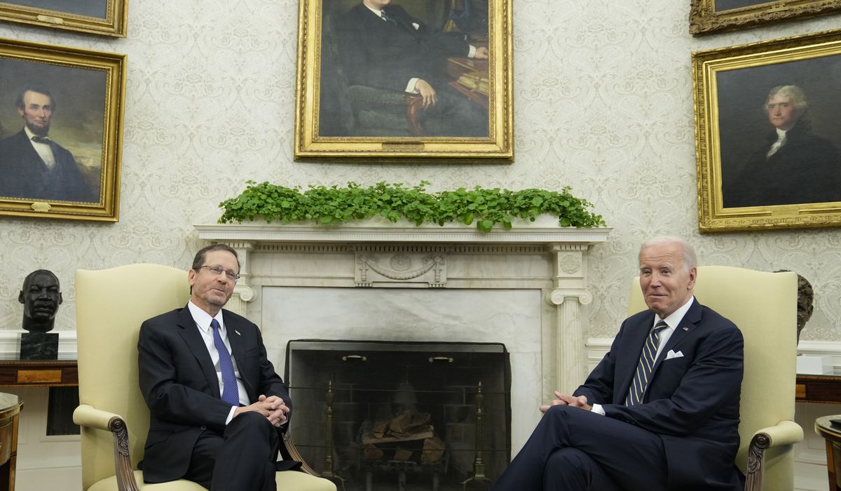 NextImg:Biden meets with Israel’s Herzog amid lingering tensions, political criticism