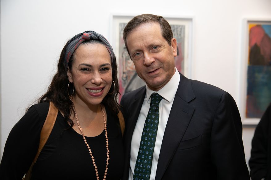 Yael Eckstein with Israeli President Isaac Herzog. ©2020 IFCJ