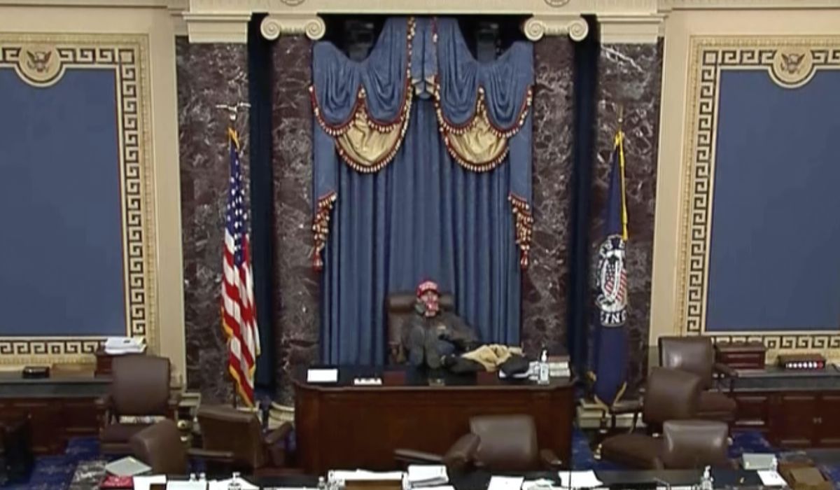 NextImg:High school student who sat in Pence’s chair during Capitol riot is sentenced to 1 year in prison