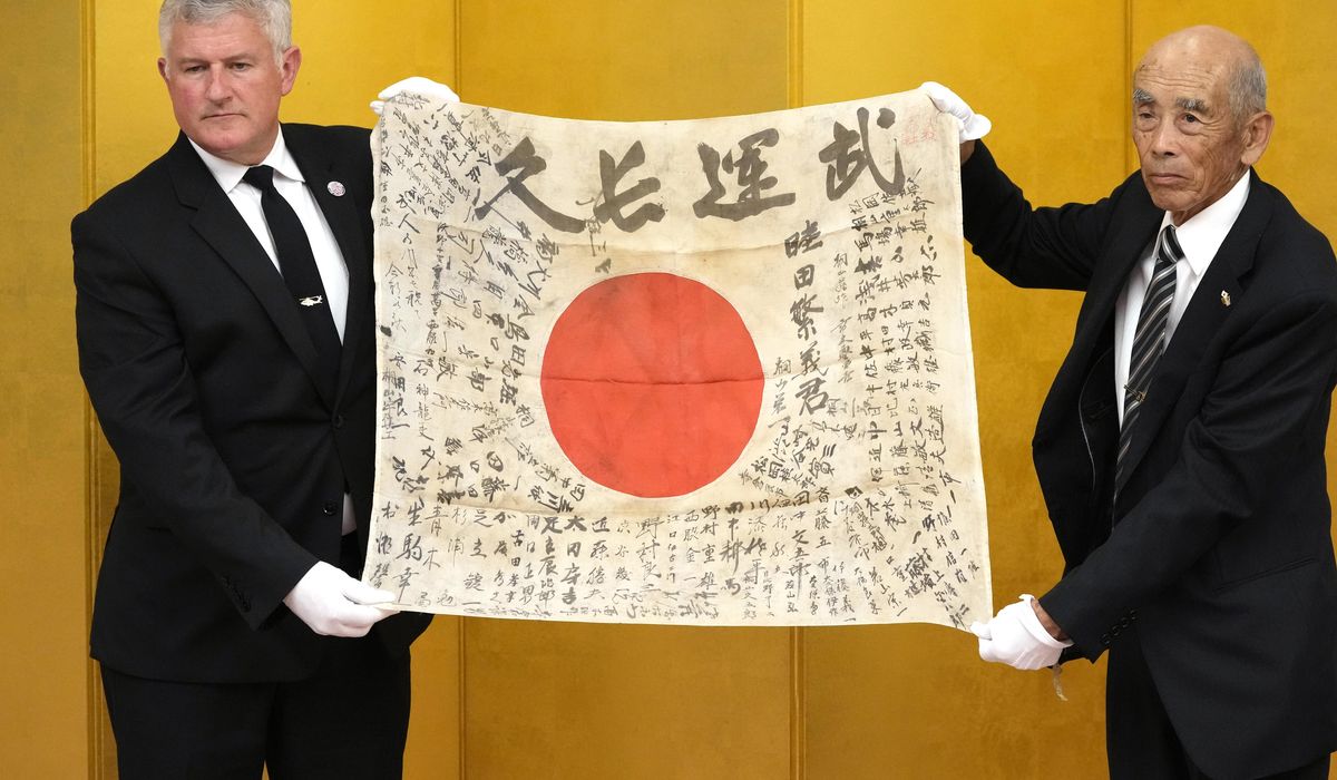 NextImg:It’s a miracle, say family of Japanese soldier killed in WWII, as flag he carried returns from US