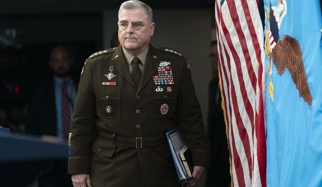 Gen. Mark A. Milley, chairman of the Joint Chiefs of Staff, acknowledges a lot of “weird and unexplainable” phenomena in the skies and different perspectives of witnesses. (Associated Press)