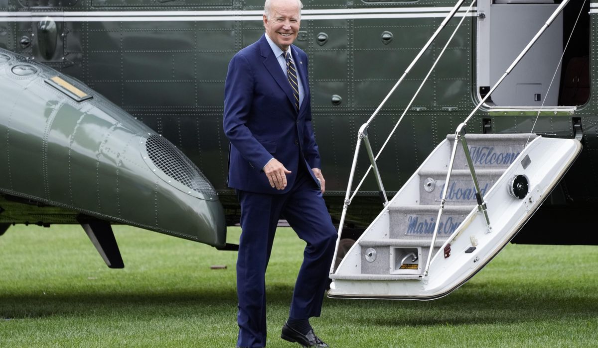 NextImg:Biden heads west for a policy victory lap, drawing an implicit contrast with Trump