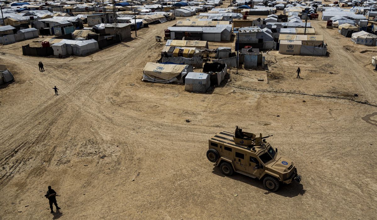 NextImg:Fire breaks out at north Syria camp housing families linked to Islamic State group fighters