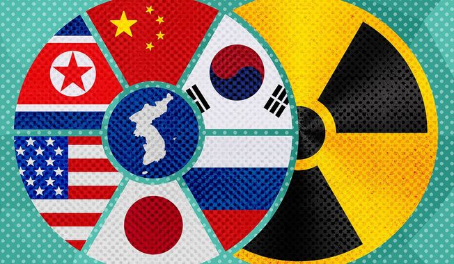 Six-Party Talks help China resolve North Korea&#x27;s nuclear program Illustration by Greg Groesch/The Washington Times