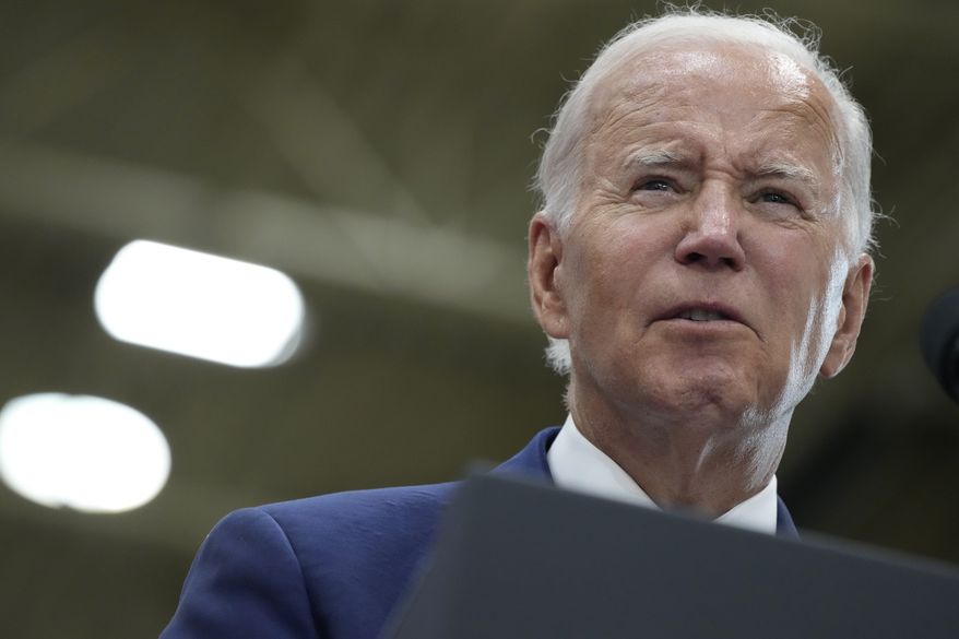 President Joe Biden speaks about wildfires that ravaged Maui during a visit to Ingeteteam Inc., in Milwaukee, Tuesday, Aug. 15, 2023. (AP Photo/Jacquelyn Martin)