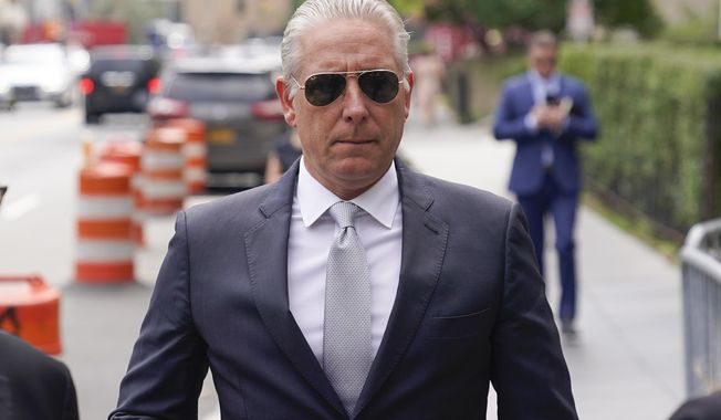 Charles McGonigal, former special agent in charge of the FBI&#x27;s counterintelligence division in New York, arrives to Manhattan federal court in New York, Tuesday, Aug. 15, 2023. (AP Photo/Seth Wenig)