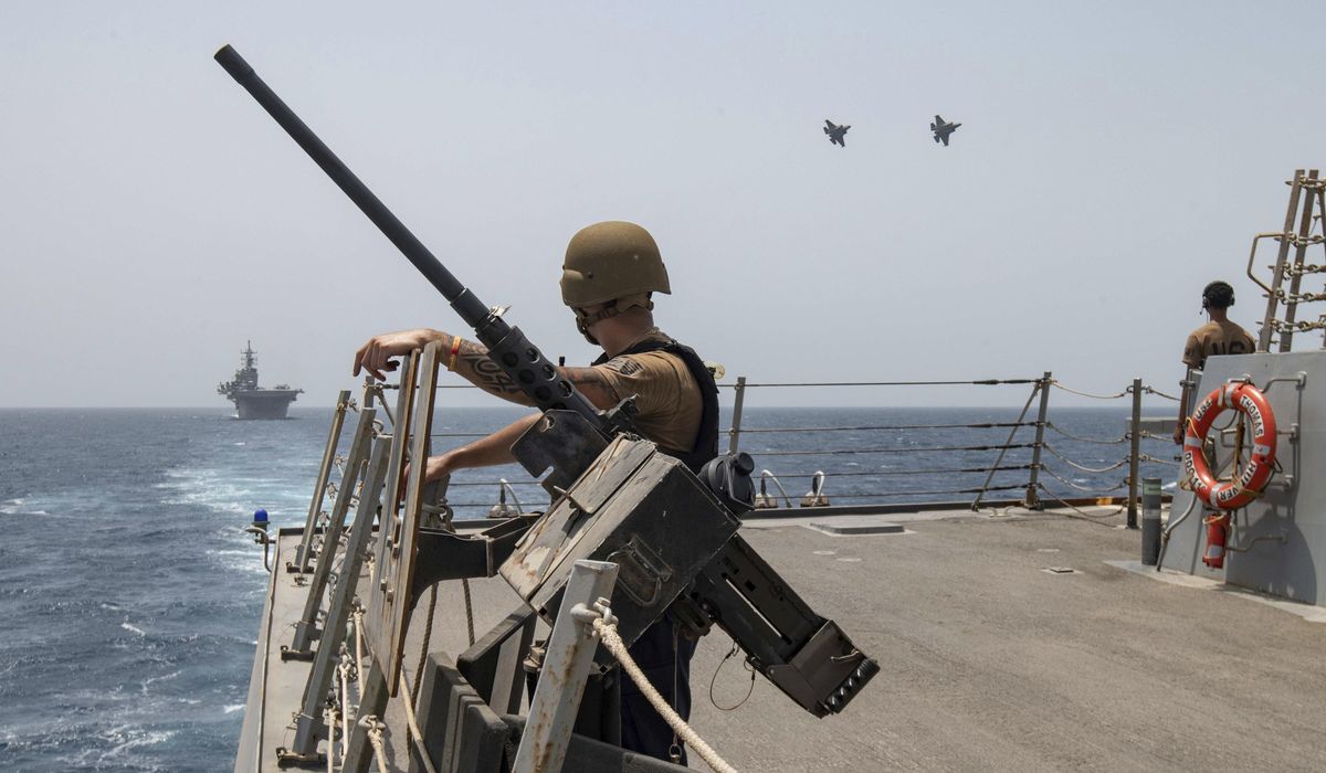 NextImg:U.S. Navy warship shoots down drone from Yemen over Red Sea