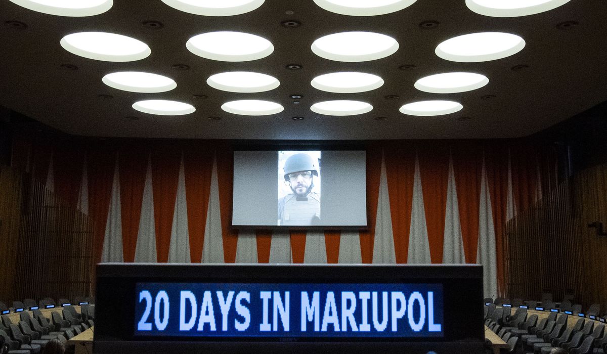 NextImg:Over 100 VIPs attend U.N. screening of documentary on Russia’s siege of Ukrainian city of Mariupol
