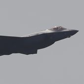 A Lockheed Martin F-35 Lightning II performs a demonstration flight at the Paris Air Show, in Le Bourget, east of Paris, Tuesday, June 20, 2017. On Sunday, Sept. 17, 2023, a Marine Corps pilot safely ejected from an F-35 Lightning II over North Charleston, S.C. The search for his missing aircraft was focused on two lakes north of North Charleston, military officials said. (AP Photo/Michel Euler, File)