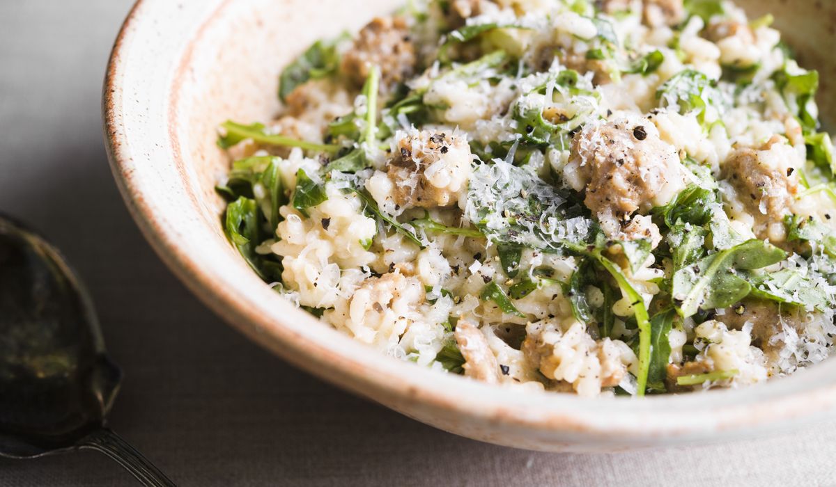 NextImg:Sausage and sun-dried tomato risotto doesn’t require all that extra stirring