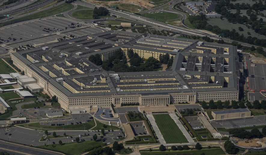 The Pentagon is seen on Sunday, Aug. 27, 2023, in Washington. (AP Photo/Carolyn Kaster)