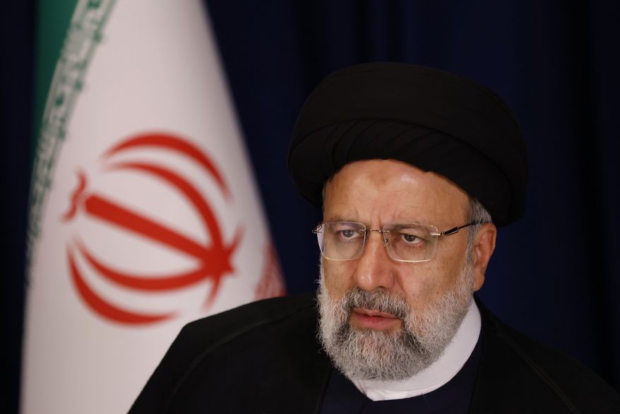 President of Iran Ebrahim Raisi speaks during a news conference, Wednesday, Sept. 20, 2023 in New York. (AP Photo/Jason DeCrow)
