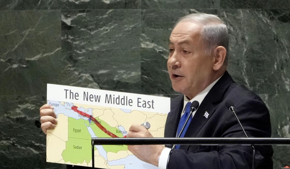 NextImg:Netanyahu tells U.N. that Israel is ‘at the cusp’ of an historic agreement with Saudi Arabia