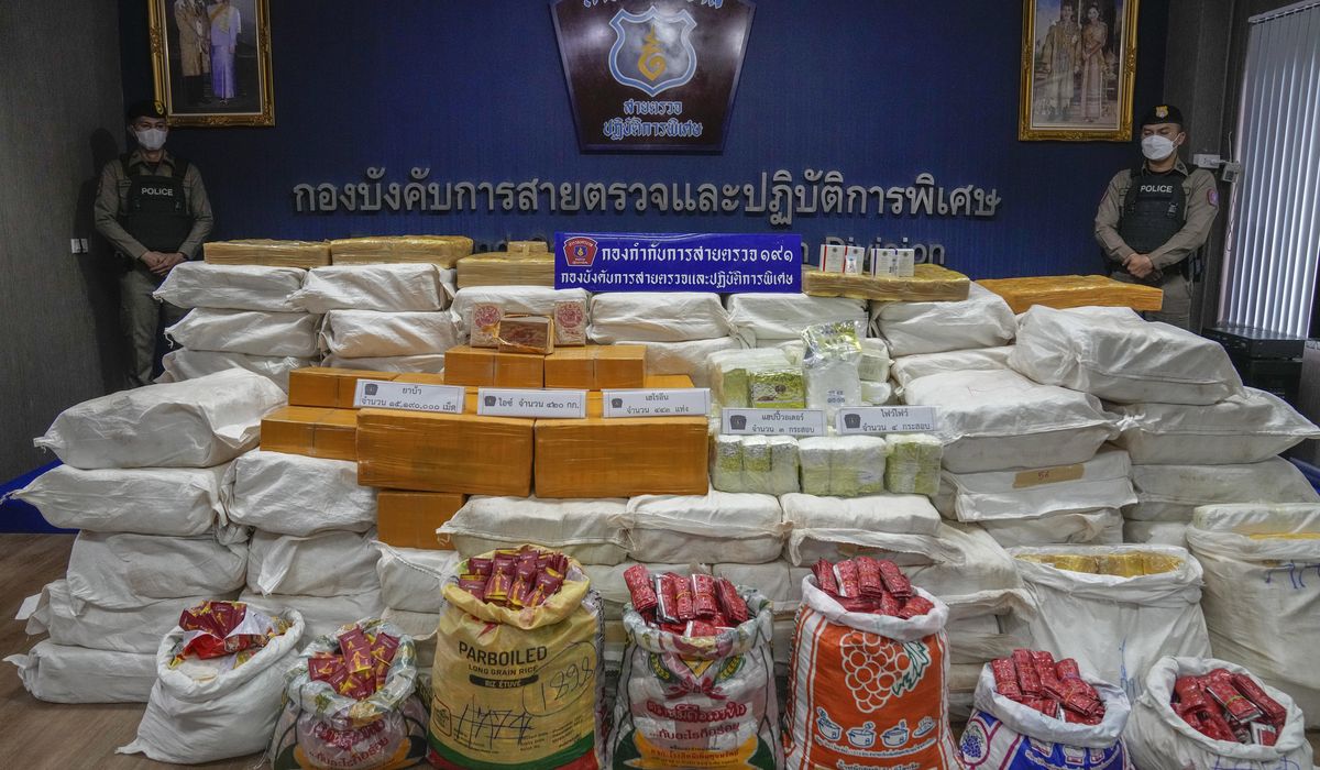 NextImg:Thai police say drug bust nets methamphetamine, crystal meth and heroin worth $8.2 million