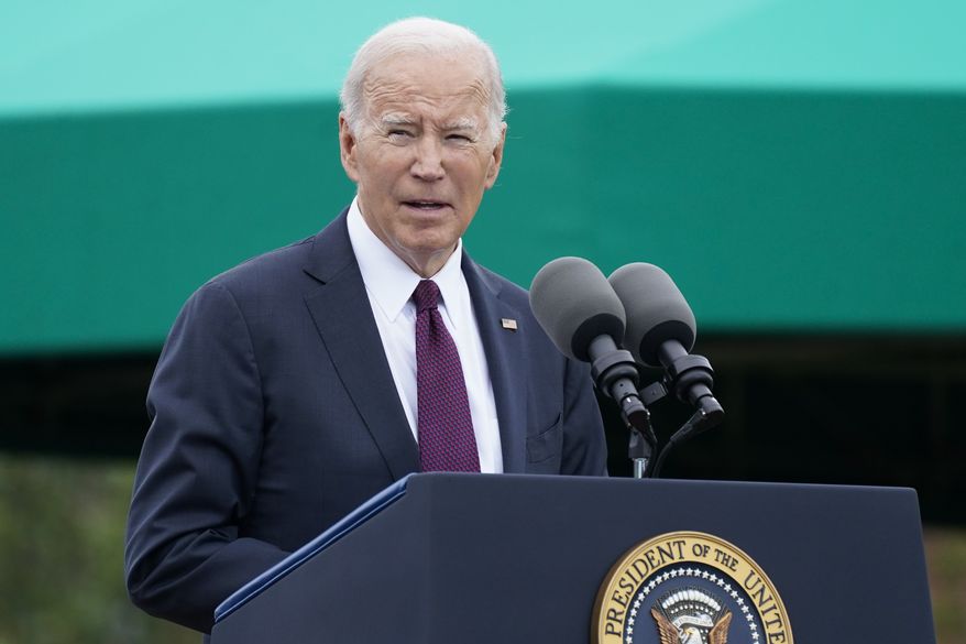 President Joe Biden speaks about the late Democratic Sen. Dianne Feinstein of California, during the Armed Forces Farewell Tribute in honor of retiring Chairman of the Joint Chiefs of Staff Gen. Mark Milley and hail for Gen. CQ Brown, Jr., the incoming chairman, at Joint Base Myer-Henderson Hall, Friday, Sept. 29, 2023, in Fort Meyer, Va. Feinstein died on Thursday night at her home in Washington, D.C., her office said on Friday. (AP Photo/Manuel Balce Ceneta)