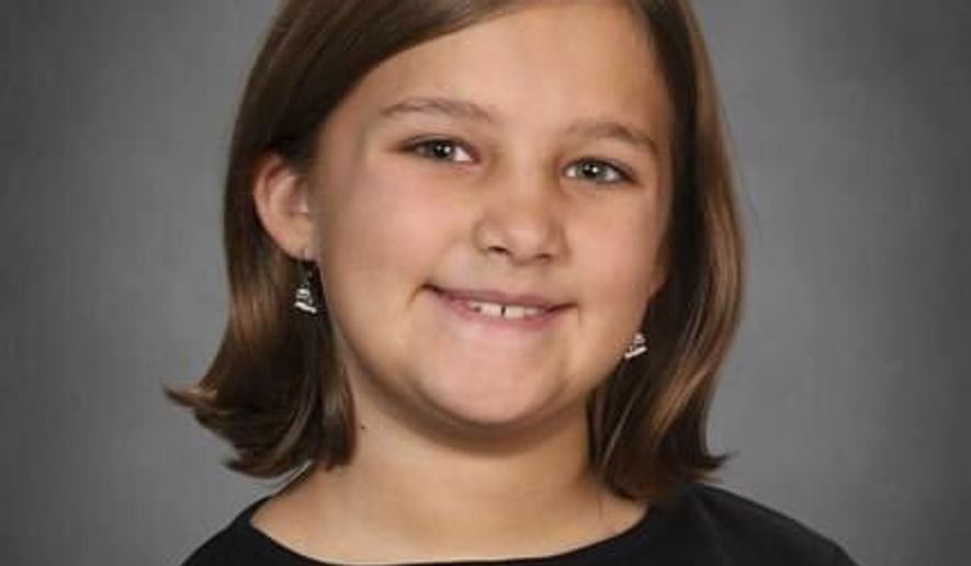 This photo provided by her family on Monday, Oct. 2, 2023, shows Charlotte Sena, 9, who vanished during a camping trip in upstate New York. Officials fear Charlotte may have been abducted while riding her bicycle Saturday evening, Sept. 30, 2023, in Moreau Lake State Park, about 35 miles (60 kilometers) north of Albany, N.Y. (Family photo via AP)