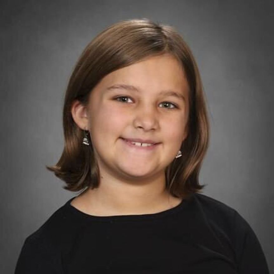 This photo provided by her family on Monday, Oct. 2, 2023, shows Charlotte Sena, 9, who vanished during a camping trip in upstate New York. Officials fear Charlotte may have been abducted while riding her bicycle Saturday evening, Sept. 30, 2023, in Moreau Lake State Park, about 35 miles (60 kilometers) north of Albany, N.Y. (Family photo via AP)
