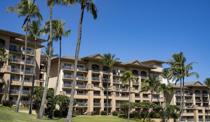 The Ritz-Carlton, Kapalua, is viewed Tuesday, Oct. 3, 2023, in Lahaina, Hawaii. The resort will re-open Sunday, Oct. 8, 2023, as the first phase for tourism returning to West Maui. (AP Photo/Mengshin Lin)