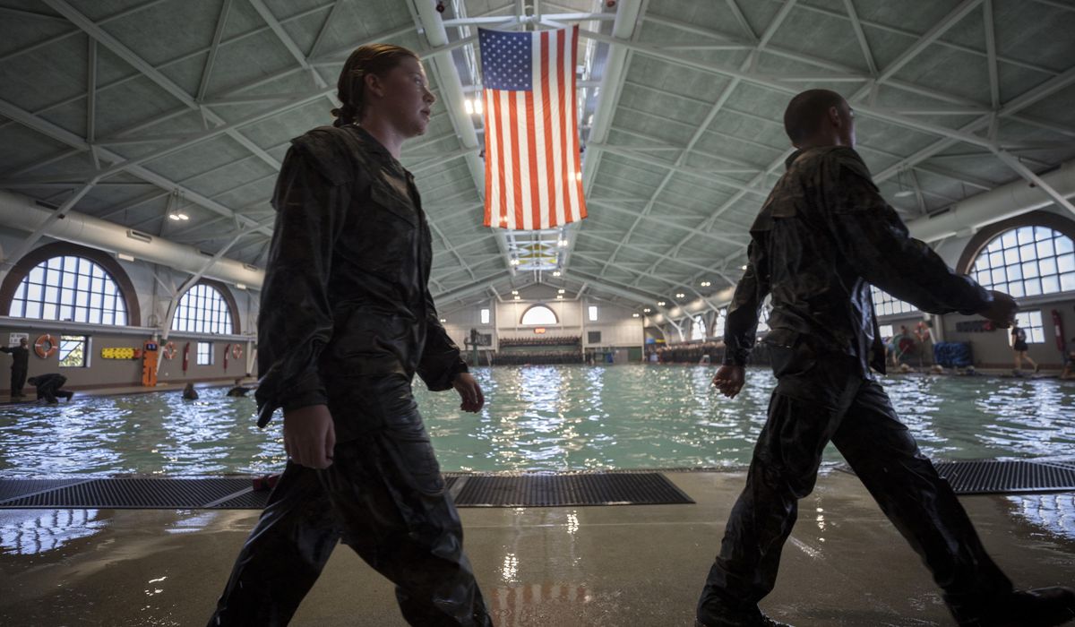 NextImg:The Marines are moving gradually and sometimes reluctantly to integrate women and men in boot camp
