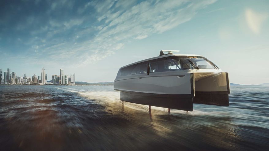A Swedish-based technology company called Candela believes it has the answer to complex, frustrating and endless commutes in cities like Washington and New York. That remedy would be the Candela P-12 Shuttle, described as “the world’s first electric hydrofoiling ship” which the company says produces “neither noise nor wake.” (Photo courtesy of Candela press kit)