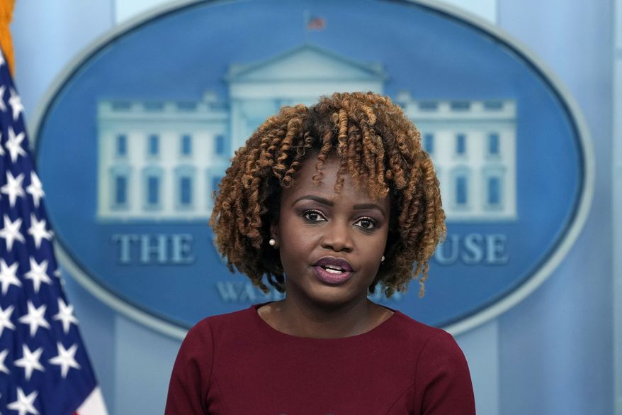 White House press secretary Karine Jean-Pierre speaks during the daily briefing at the White House in Washington, Tuesday, Oct. 10, 2023. (AP Photo/Susan Walsh)