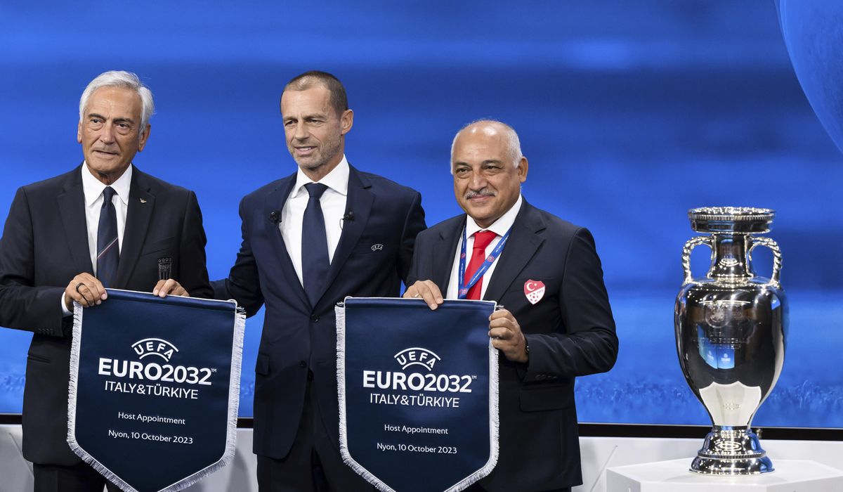 NextImg:UEFA picks U.K.-Ireland to host soccer’s 2028 European Championship. Italy-Turkey to stage Euro 2032