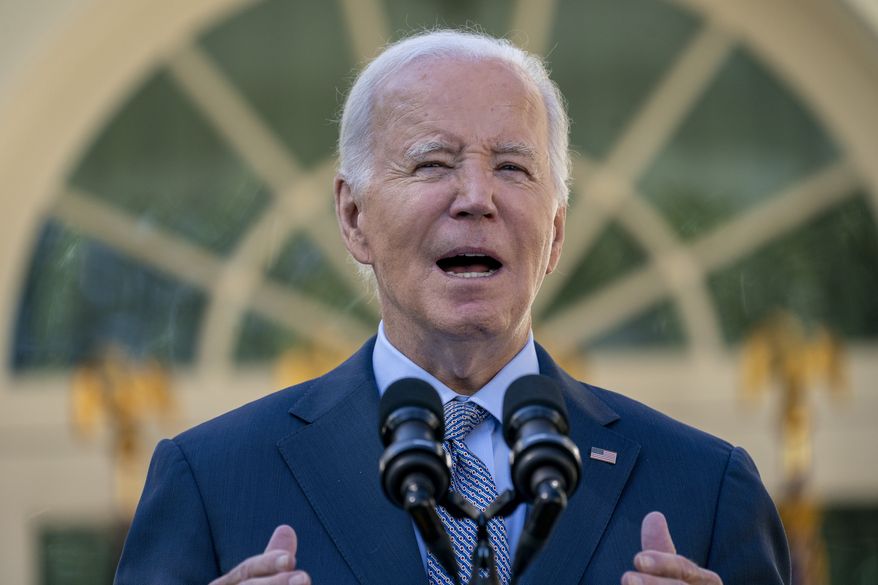 President Joe Biden delivers remarks on hidden junk fees during an event in the Rose Garden of the White House, Wednesday, Oct. 11, 2023, in Washington. (AP Photo/Evan Vucci)