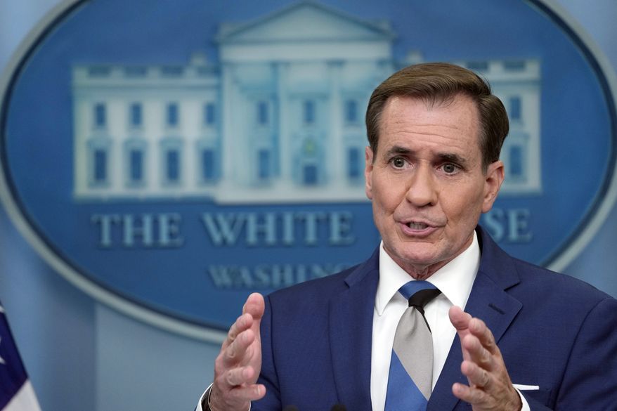 National Security Council spokesman John Kirby speaks during the daily briefing at the White House in Washington, Wednesday, Oct. 11, 2023. (AP Photo/Susan Walsh)