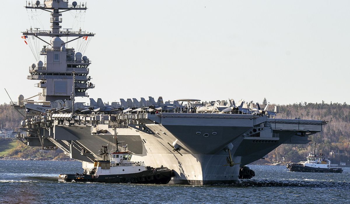 NextImg:Pentagon chief Austin makes unannounced visit to USS Gerald R. Ford carrier defending Israel
