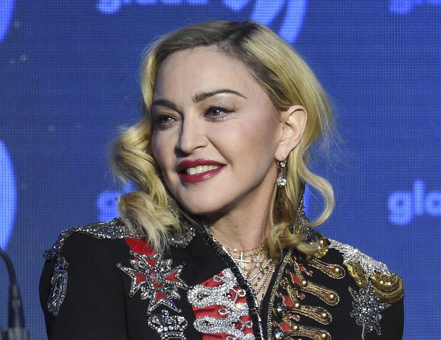 Madonna appears at the 30th annual GLAAD Media Awards in New York on May 4, 2019, in New York. (Photo by Evan Agostini/Invision/AP, File)