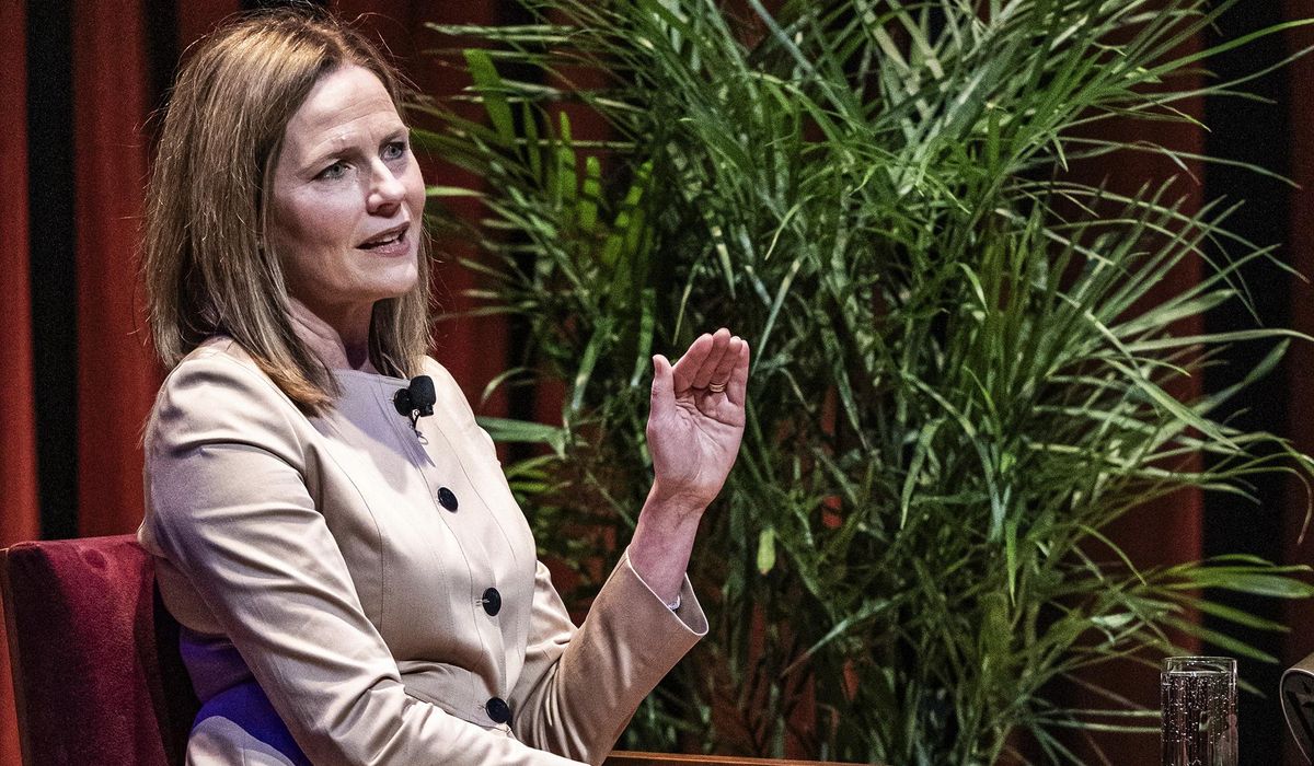 NextImg:Justice Amy Coney Barrett expresses support for a formal Supreme Court ethics code
