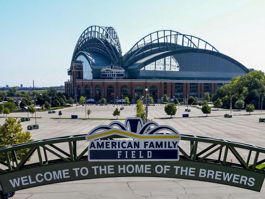 FILE - American Family Field is seen Sept. 15, 2023, in Milwaukee. The Wisconsin state Assembly was set Tuesday, Oct. 17, 2023, to approve a Republican-authored plan to spend more than half-a-billion dollars to help cover repairs at the Milwaukee Brewers' stadium. (AP Photo/Morry Gash, File)