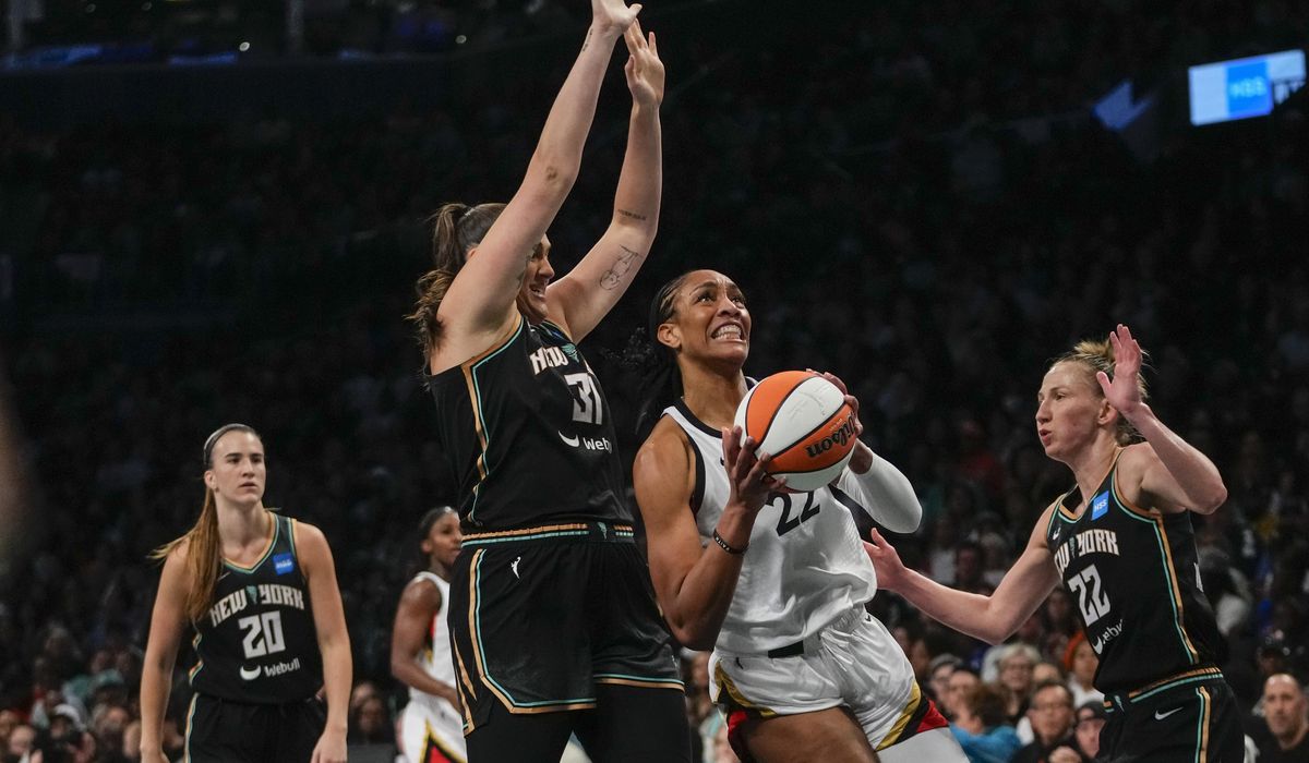 NextImg:Las Vegas Aces become first repeat WNBA champs in 21 years, beating New York Liberty