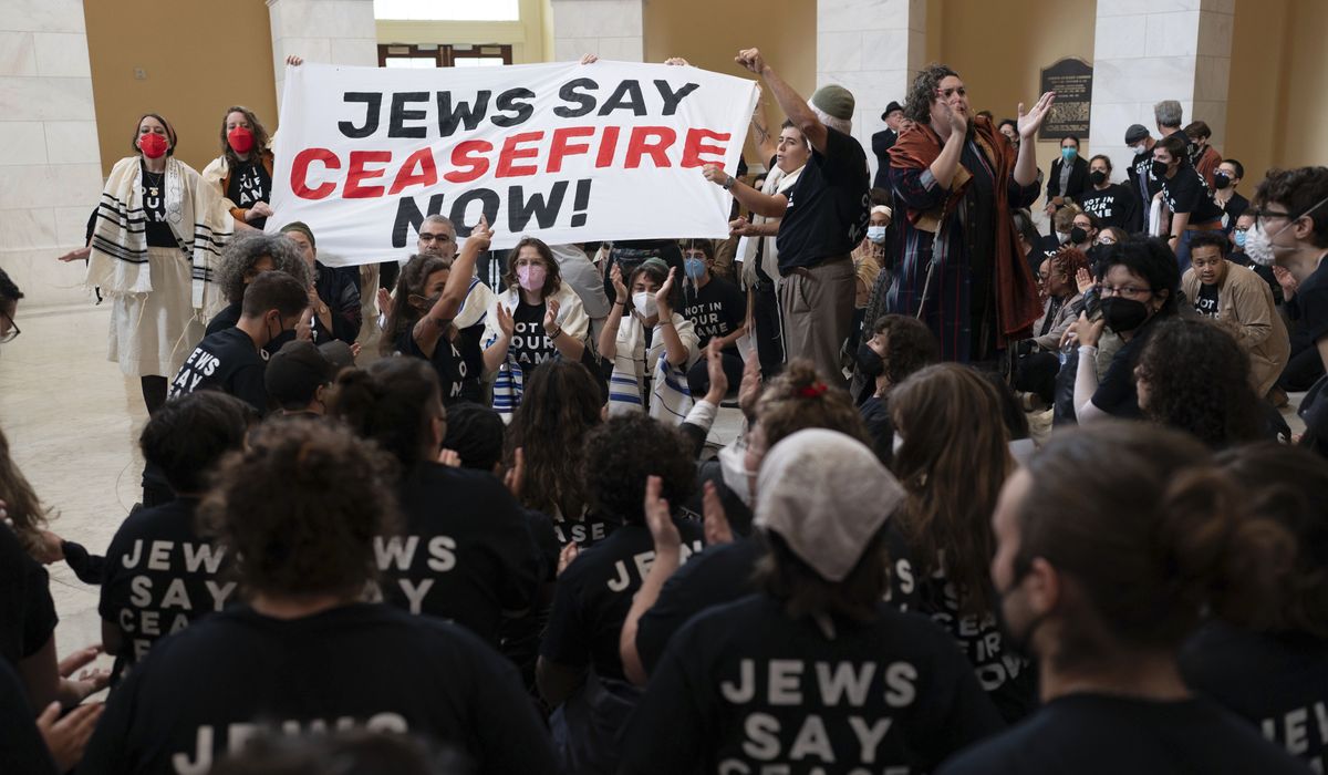 NextImg:Dozens arrested in Jewish anti-war protest at Capitol