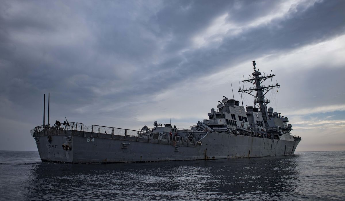 NextImg:U.S. Navy warship in Red Sea intercepts three missiles, several drones heading north out of Yemen