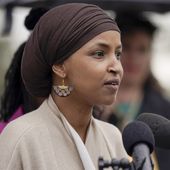 Rep. Ilhan Omar, D-Minn., talks during a press conference to call for a cease-fire in Israel and Gaza on Capitol Hill, Friday, Oct. 20, 2023, in Washington. (AP Photo/Mariam Zuhaib) **FILE**