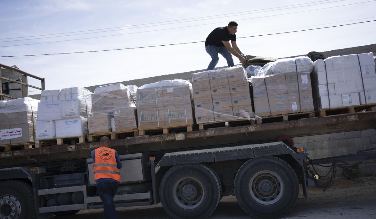 NextImg:Aid trucks enter Gaza as Arab leaders decry ‘injustice’ of Israeli strikes