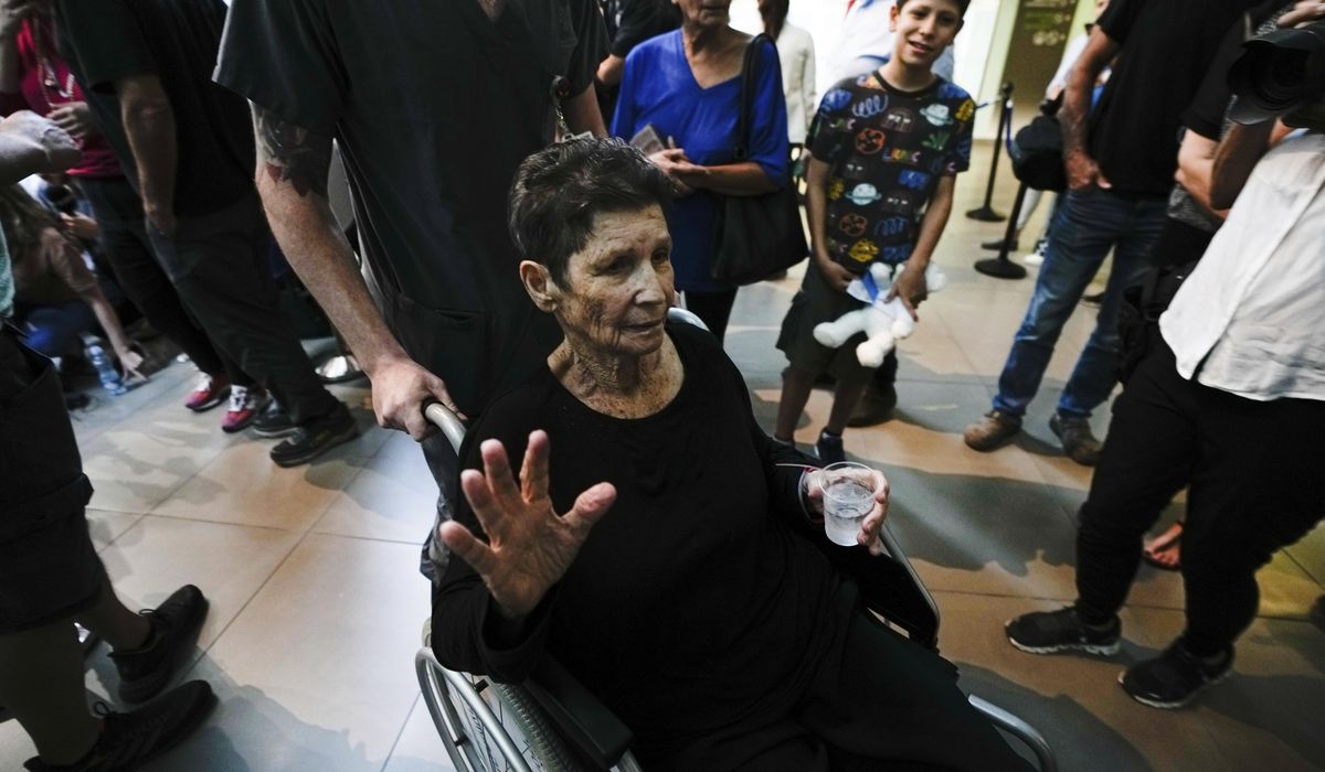 NextImg:Released hostage, 85-year-old woman, says she was beaten with sticks when kidnapped