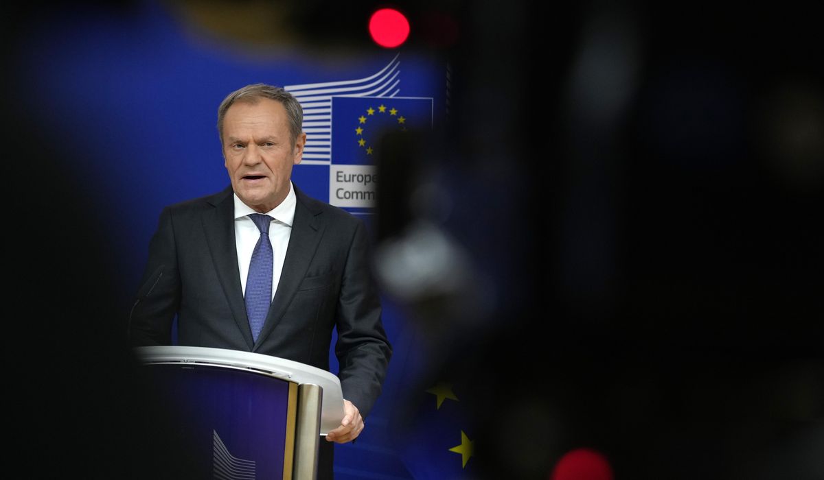 NextImg:Poland’s Tusk visits Brussels, seeking initiative in repairing ties with EU and unlocking funds