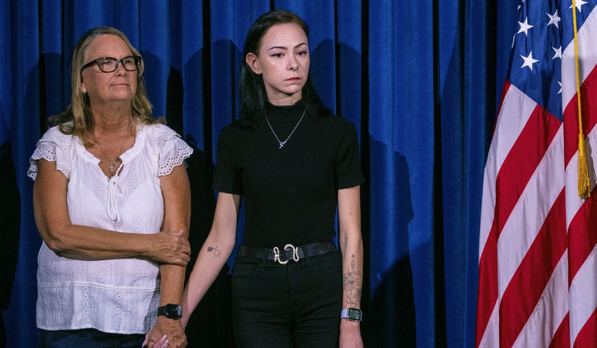 NextImg:Las Vegas teens accused of running down cyclist seen mocking victim’s family in court