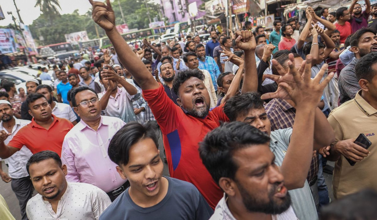 NextImg:Bangladesh’s ruling party holds rally to denounce ‘violent opposition protests’ ahead of elections