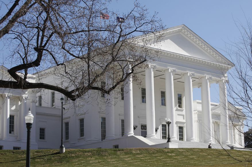 The Virginia Capitol is seen March 4, 2010, in Richmond, Va. The American Civil Liberties Union of Virginia is making a financial investment unprecedented in its history in the 2023 election cycle because of the implications November’s legislative races will hold for abortion access and other policy decisions in the state. The organization — which supports abortion rights and does not issue candidate endorsements — plans to spend just over $1 million through Election Day on direct mail, digital ads and volunteer outreach to highlight candidates' positions on abortion in five Senate districts and six House districts. (AP Photo/Steve Helber, File)