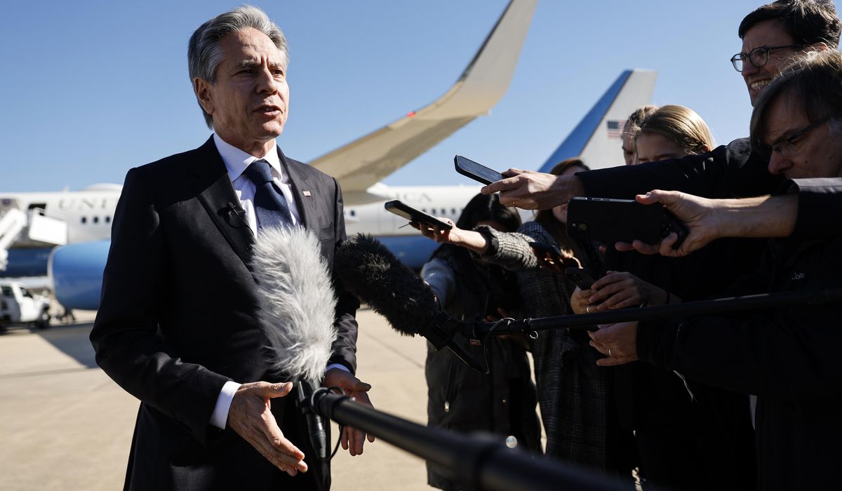NextImg:Biden says 74 U.S. dual nationals have left Gaza Strip as Blinken lands in Mideast