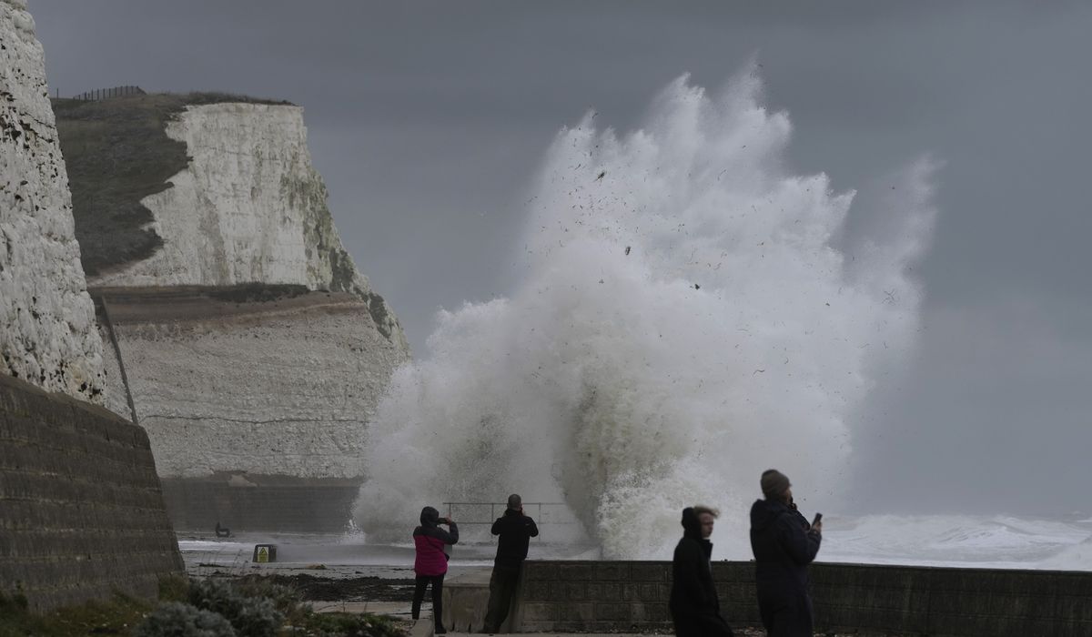 NextImg:Storm Ciaran whips Western Europe, blowing record winds in France and leaving millions without power
