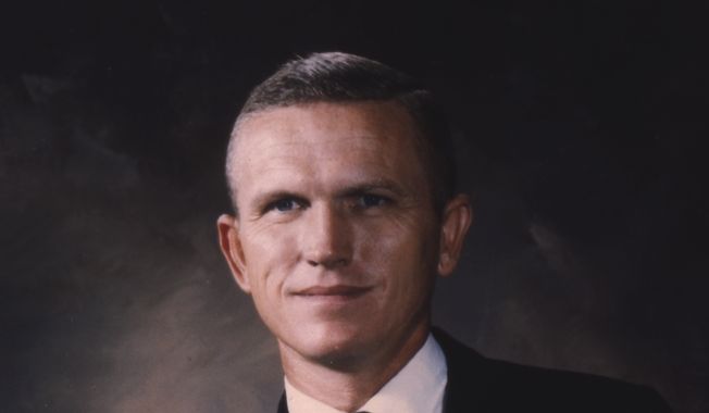 This late 1960s portrait shows U.S. Col. Frank Borman, commander of the Apollo 8 flight. Borman, who commanded Apollo 8&#x27;s historic Christmas 1968 flight that circled the moon 10 times and paved the way for the lunar landing seven months later, has died. He was 95. Borman died Tuesday, Nov. 7, 2023, in Billings, Mont., according to a NASA statement Thursday, Nov. 9. (AP Photo/File)