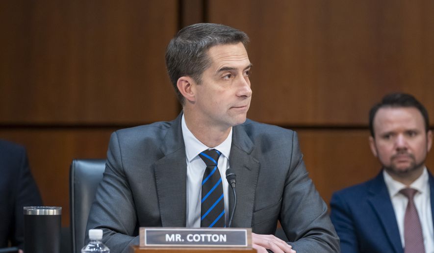 Tom Cotton calls for Justice Dept. probe of news photographers 'embedded  with Hamas' - Washington Times